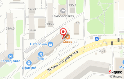 Букмекерская контора БалтБет на бульваре Энтузиастов на карте