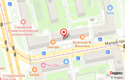 Торговая компания ЭТМ в Василеостровском районе на карте