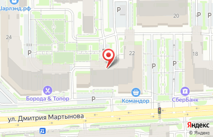 Покровский, микрорайон, ООО Сибиряк на улице Дмитрия Мартынова на карте