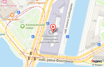 Санкт-Петербургский университет МВД России на площади Репина на карте