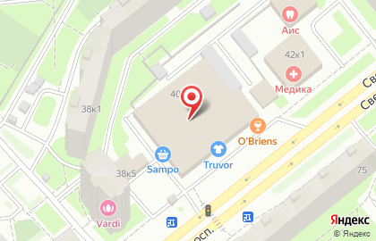 Магазин горячей выпечки на Светлановском проспекте, 40 к1 на карте