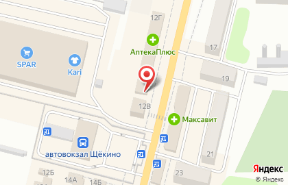 Оператор сотовой связи Tele2 на Советской улице, 12г в Щёкино на карте