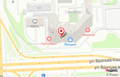 Студия красоты Permanent на улице Братьев Кашириных на карте