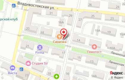 Продуктовый магазин Плюс на Ленинской улице на карте