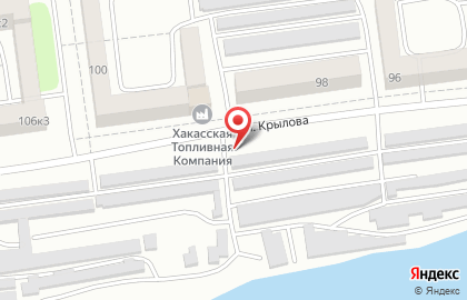 Магазин продуктов на ул. Крылова, 98а на карте