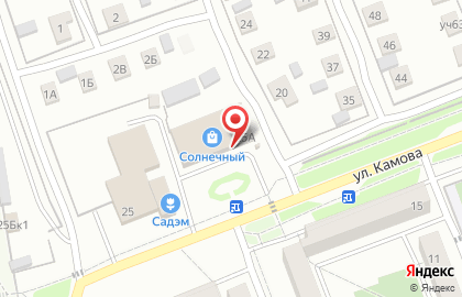 Торговый центр Солнечный в Железнодорожном районе на карте