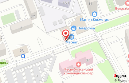 Пункт продажи артезианской воды Сила Урала в Ленинском районе на карте