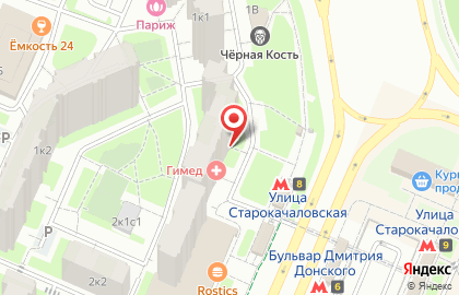 Салон оптики Инвар на метро Бульвар Дмитрия Донского на карте