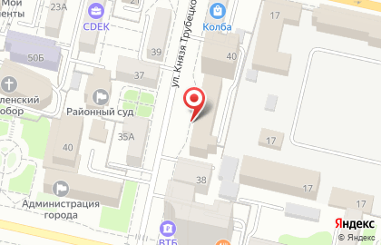 Российская объединенная демократическая партия Яблоко на улице Князя Трубецкого на карте