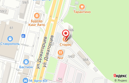 Атом на улице Доваторцев на карте