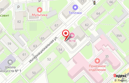 Служба экспресс-доставки Major Express на Интернациональной улице на карте