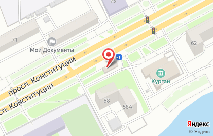 Телекоммуникационная компания МТС в Кургане на карте