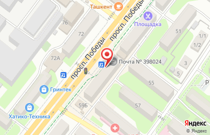 Магазин Добрая лавка на проспекте Победы на карте