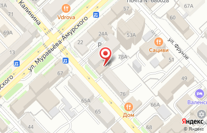 Продуктовый магазин Food shop в Центральном районе на карте
