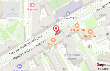 Цветочный магазин в Санкт-Петербурге на карте