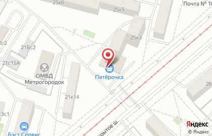 Пятерочка на Бульваре Рокоссовского (ш Открытое д 25) на карте