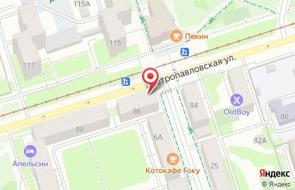 Киоск по продаже печатной продукции на Петропавловской улице на карте