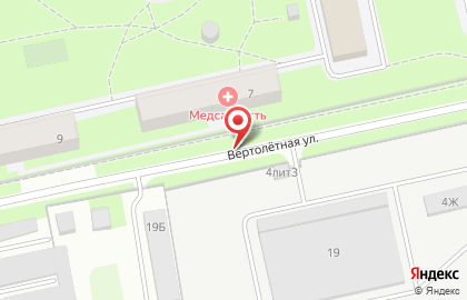 Шофёрская Медицинская Комиссия на Вертолётной улице на карте