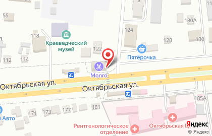 Ателье по пошиву и ремонту одежды Модница на Октябрьской улице на карте
