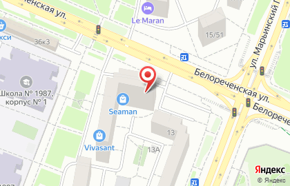 Продуктовый магазин Фаворит на Белореченской улице на карте