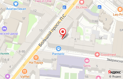 Студия маникюра и педикюра 4hands в Петроградском районе на карте
