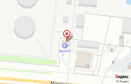 АЗС BestOil на Марпосадском шоссе на карте