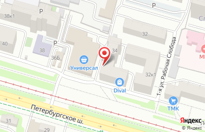 ХозМаг на Петербургском шоссе на карте
