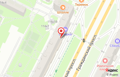 Санкт-петербургский филиал Промсвязьбанк на метро Гражданский Проспект на карте