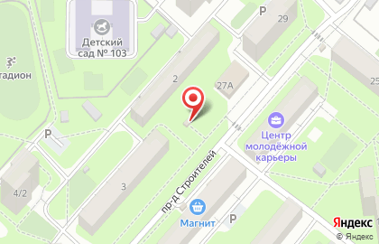 Магазин разливного пива в проезде Строителей на карте