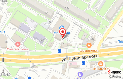 Торговый центр Меркурий в Железнодорожном районе на карте