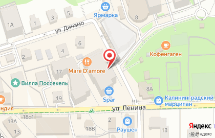 Магазин Янтарная мануфактура на улице Ленина на карте