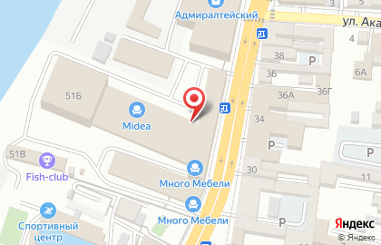 Мебельный салон Фортуна на Адмиралтейской улице на карте