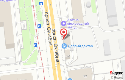 Торгово-сервисная компания Линия на проспекте Октября на карте
