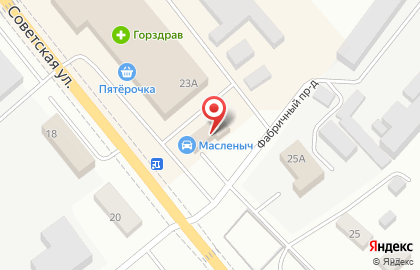 Автокомплекс Масленыч на Советской улице на карте