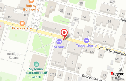 Среднерусский банк Сбербанка России на улице Чернышевского на карте