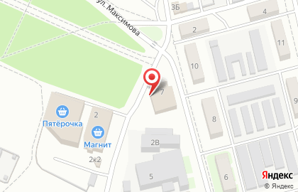 Супермаркет Пятерочка на улице Максимова на карте