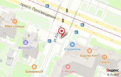 Магазин овощей и фруктов на проспекте Просвещения на карте