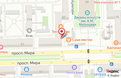 Ювелирный салон Элит в Советском округе на карте