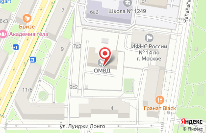 Отдел МВД России по району Сокол г. Москвы на карте
