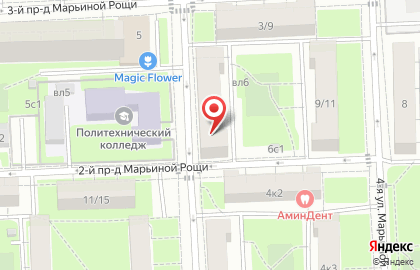 Район Марьина Роща Совет пенсионеров, ветеранов войны, труда, Вооруженных Сил и правоохранительных органов на Марьиной роще на карте