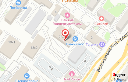 Юника в Университетском переулке на карте