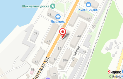 Супермаркет напитков Винлаб на Советской улице на карте