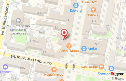 Имплозия на Московской улице на карте