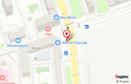 Киоск печатной продукции Краснопресненское агентство печати в Головинском районе на карте