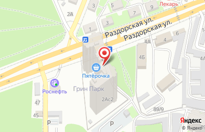 Первомайский район Киоск по продаже фруктов и овощей на Раздорской улице на карте