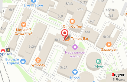 Ресторан Temple Bar в Нижнем Сусальном переулке на карте