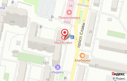 Продуктовый мгазин на проспекте Славы, 10 на карте