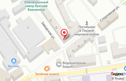 Супермаркет Кант маркет на Заводской улице на карте
