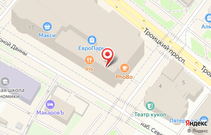 Ресторан быстрого питания Subway на Троицком проспекте на карте