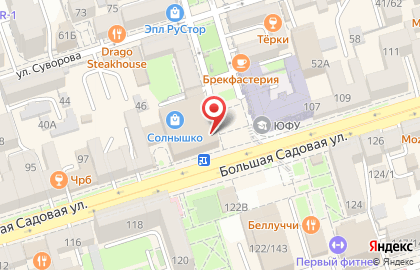 Ресторан быстрого питания Subway на Большой Садовой улице на карте